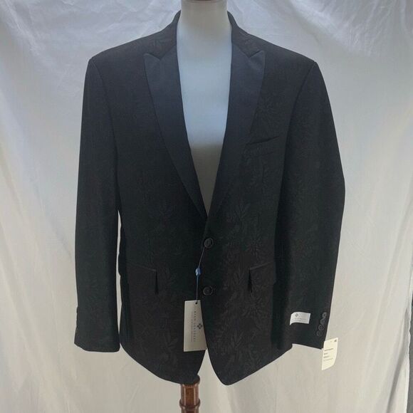 NWT Ryan Seacrest Distinction Jacket/Coat 42S Black modern fit - Picture 2 of 9